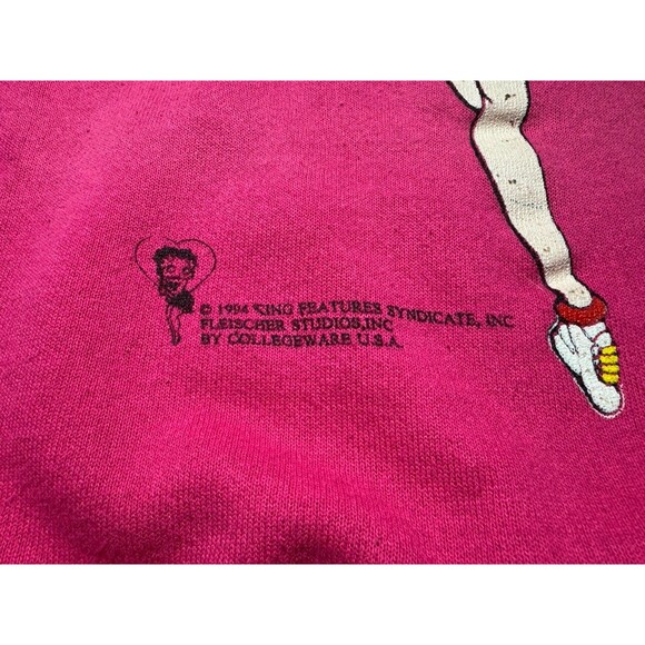 Vintage 1994 Betty Boop Cheerleader Sweatshirt Large - Fleischer Studios 90s - Picture 4 of 7